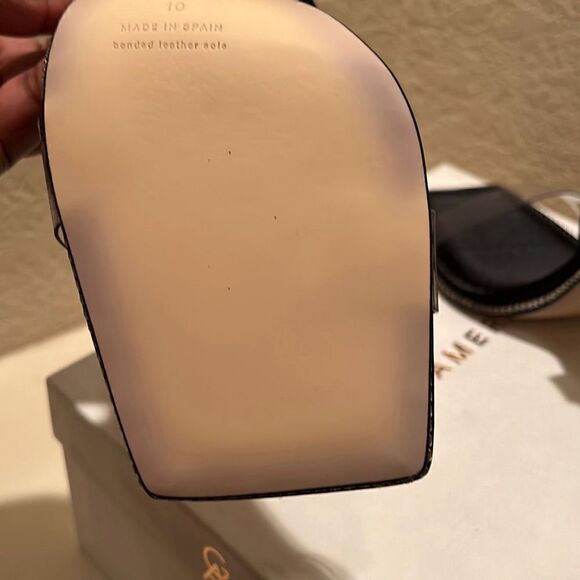 Good American Womens 10 Crystal Crush Sandals Heels Rhinestone Trim Black New - Picture 10 of 12